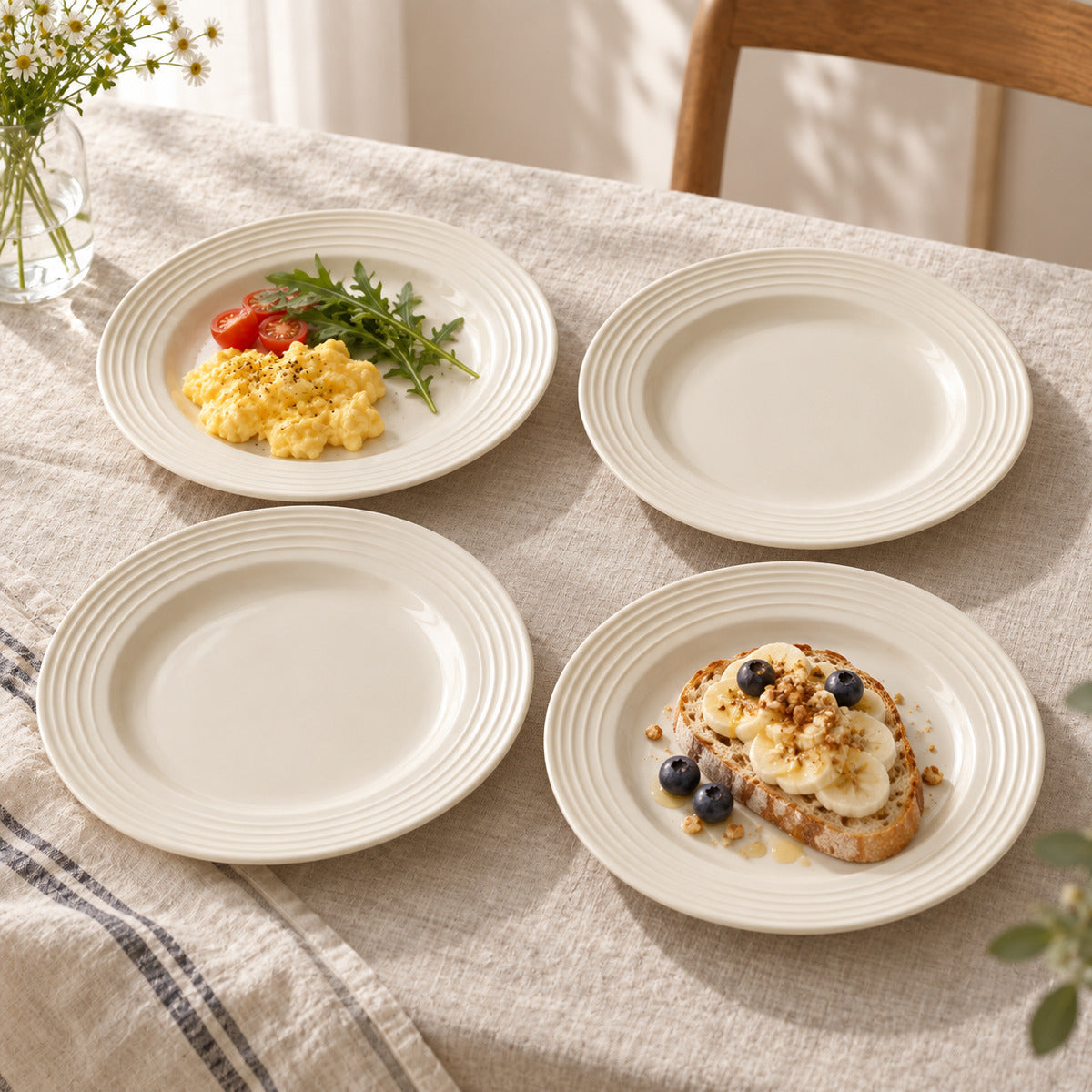 Halo Rim Dinner Plate Set lifestyle view