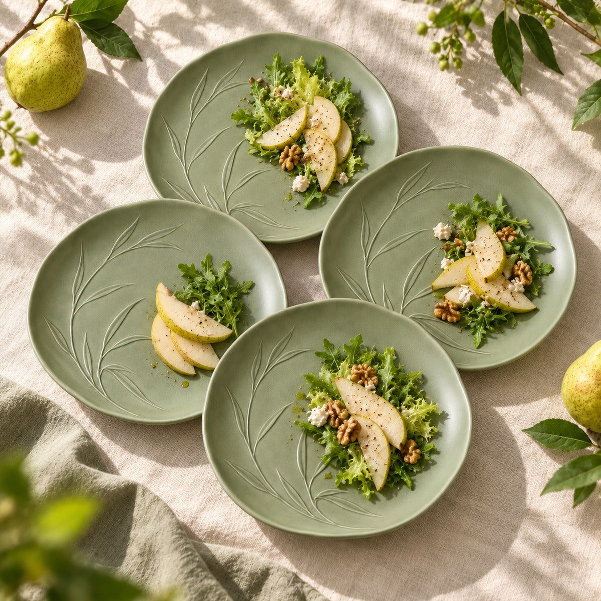 Meadowline Salad Plate Set lifestyle view