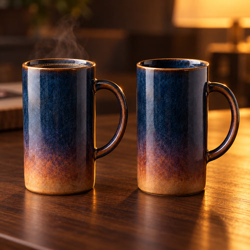 Ember Glaze Mug Pair lifestyle view