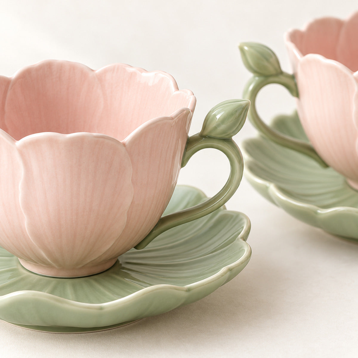 Petal Cup and Saucer Pair detail view